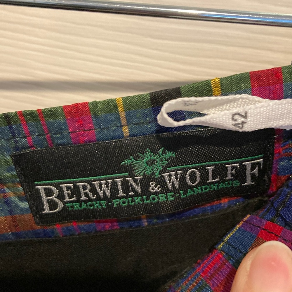 Berwin & Wolff Plaid Skirt size 12 Dirndl